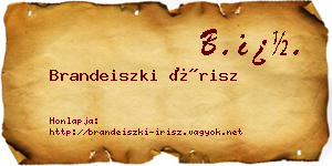 Brandeiszki Írisz névjegykártya