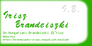 irisz brandeiszki business card